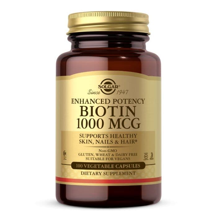 SOLGAR Biotin, 1000 µg (100 capsules)