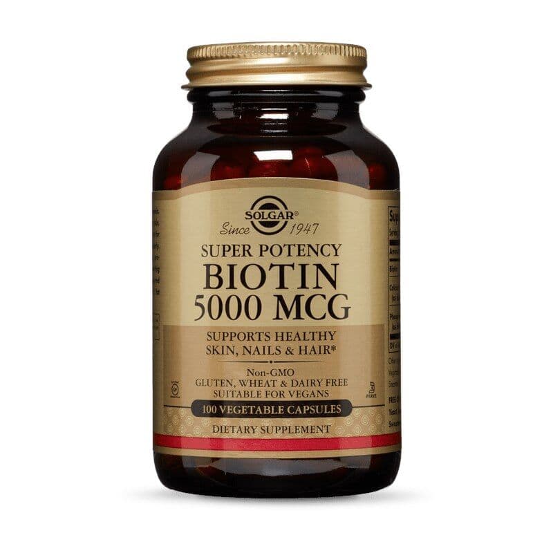 SOLGAR Biotin, 5000 µg (100 capsules)