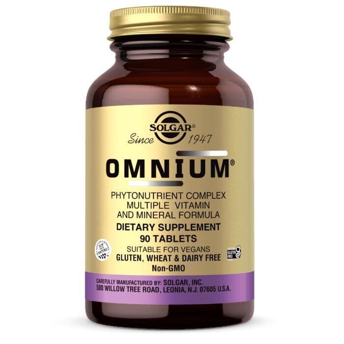 SOLGAR Omnium – Phytonutrient Complex Multiple Vitamin and Mineral Formula (90 tabs)