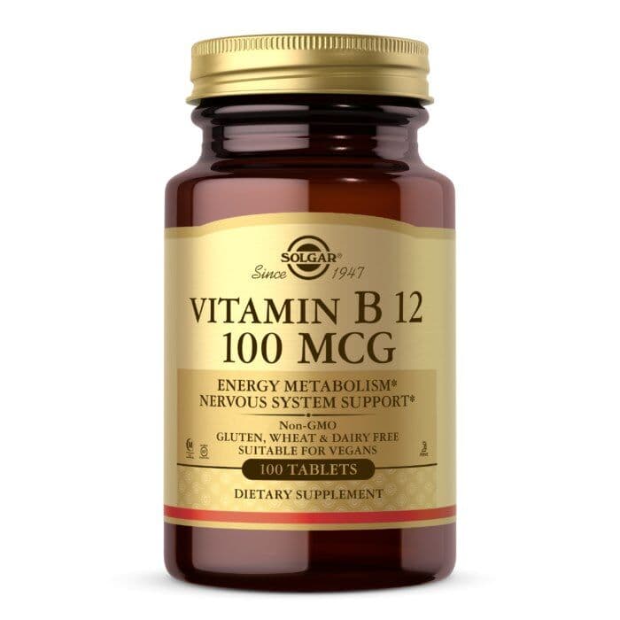 SOLGAR Vitamin B12, 100 µg (100 tabs)