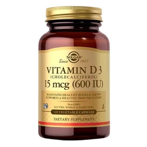 SOLGAR Vitamin D3 15 µg (600 IU) (120 kaps.)