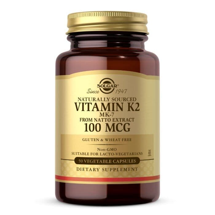 Naturligt K2-vitamin, 100 µg – 50 kapsler