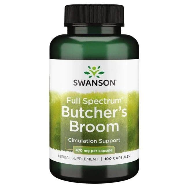 Full Spectrum Butcher's Broom, 470mg – 100 capsules