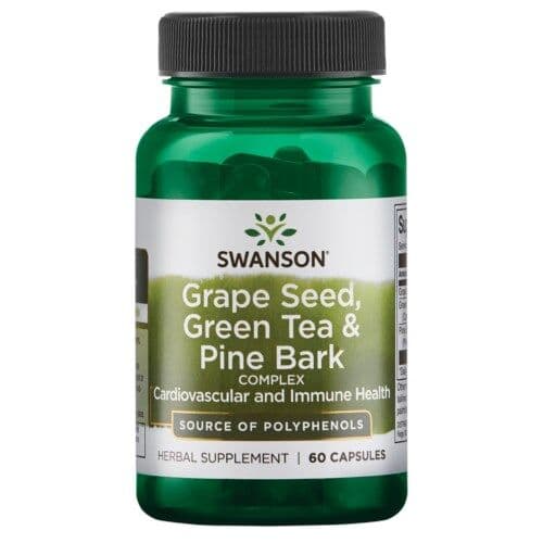 Grape Seed, Green Tea & Pine Bark Complex – 60 gélules