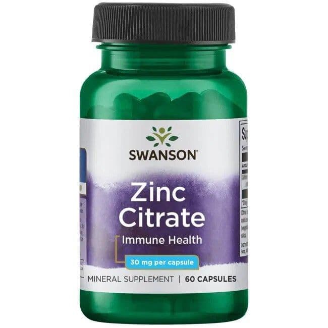 Zinc Citrate, 30mg – 60 capsules