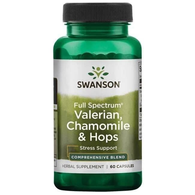 Full Spectrum Valerian, Chamomile & Hops – 60 capsules