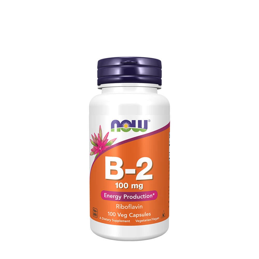 Vitamin B-2 Riboflavin, 100mg – 100 vcaps