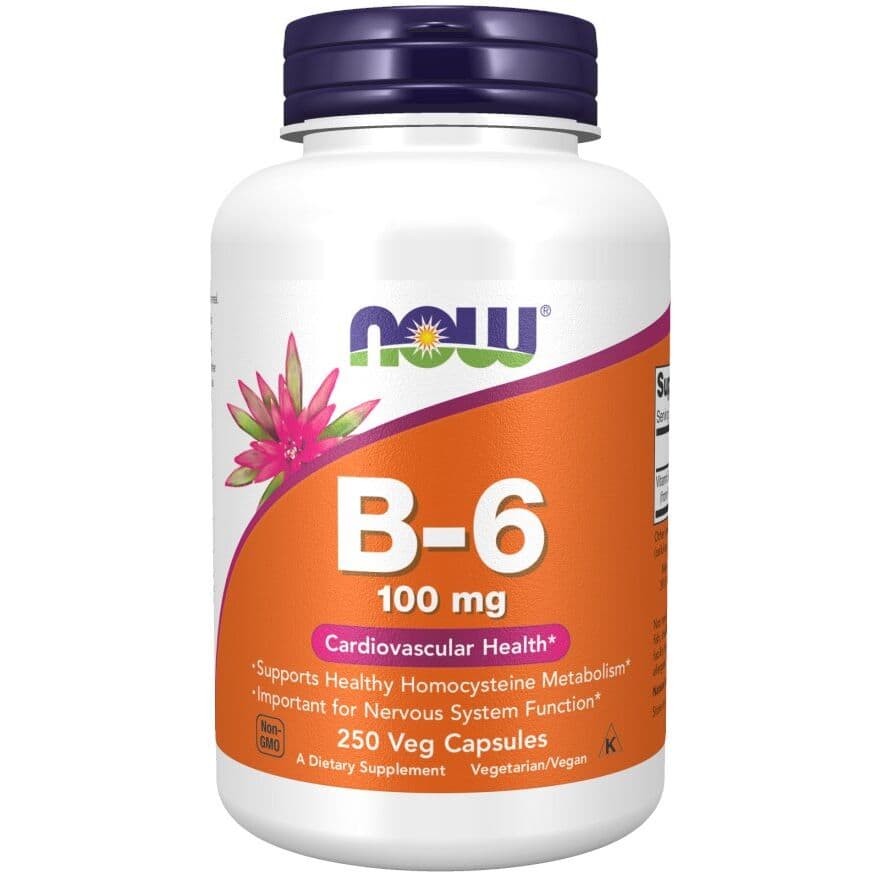 Vitamin B-6, 100mg – 250 capsules