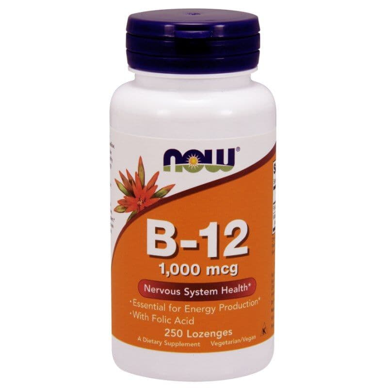 Vitamin B-12 with Folic Acid, 1000µg - 250 lozenges