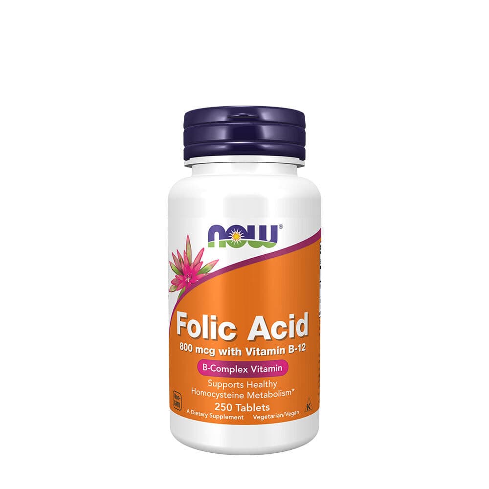 Folic Acid with Vitamin B12, 800µg – 250 tabs
