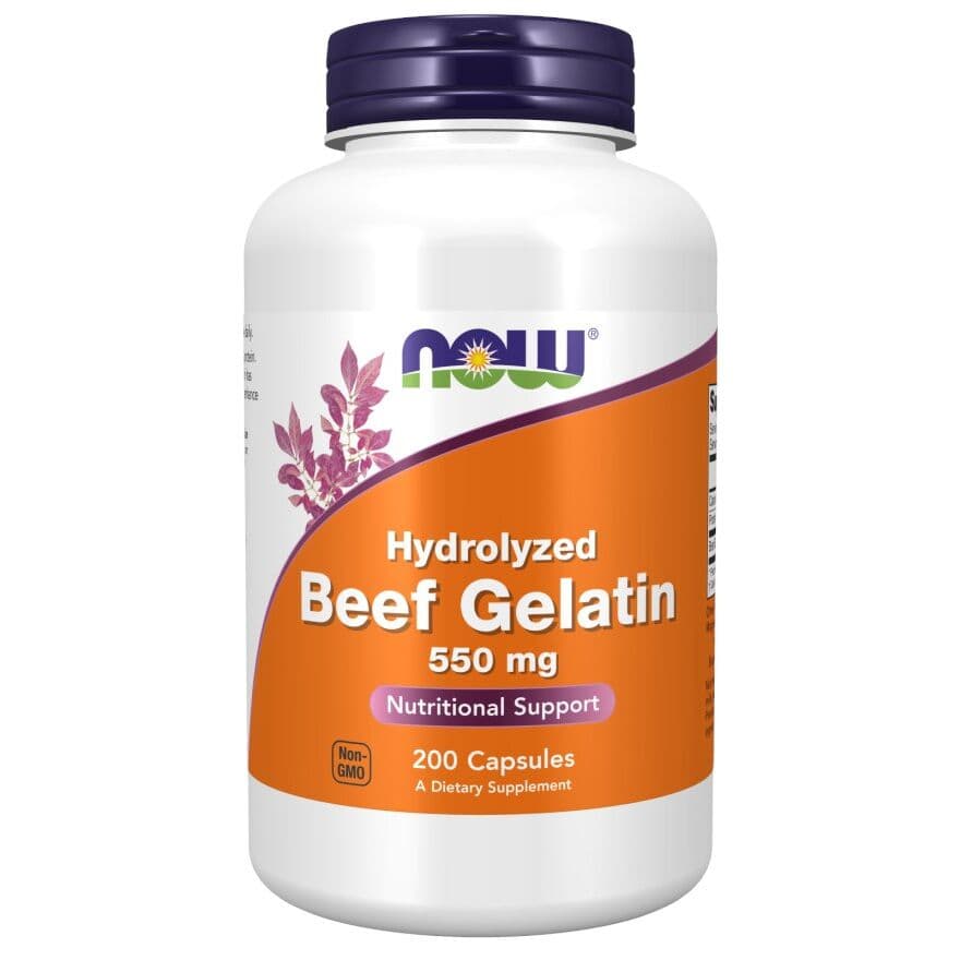 NOW Foods Beef Gelatin 550 mg (200 capsules.)