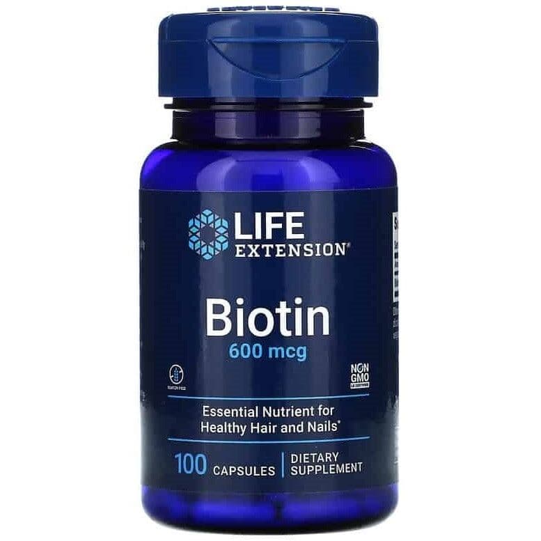 Biotin, 600µg - 100 capsules