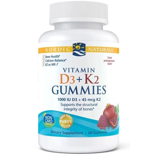 Vitamin D3+K2 gominolas, Pomegranate - 60 gominolas