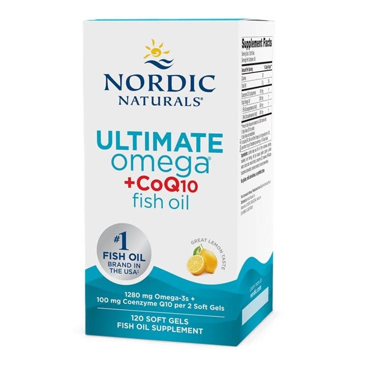 Ultimate Omega + CoQ10, 1280mg Lemon - 120 Weichkapseln