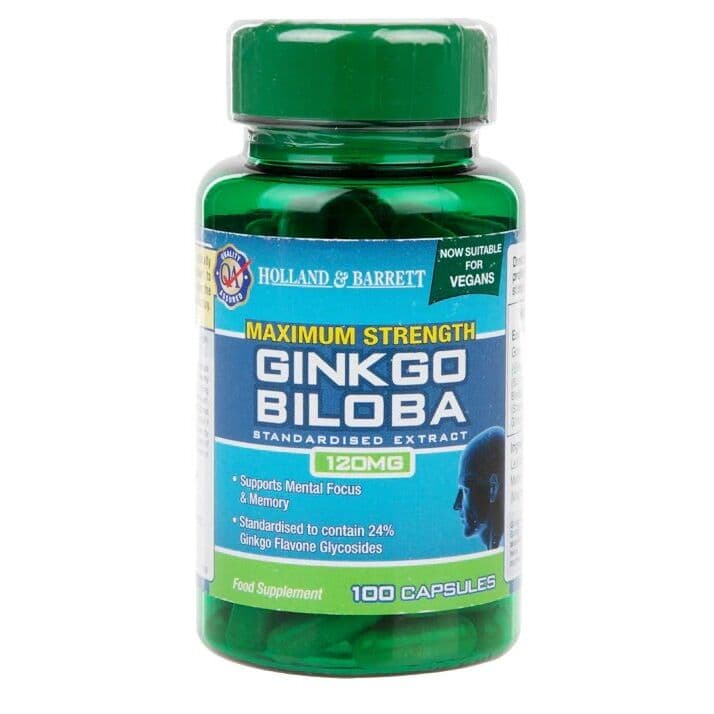 Maximum Strength Ginkgo Biloba, 120mg – 100 capsules