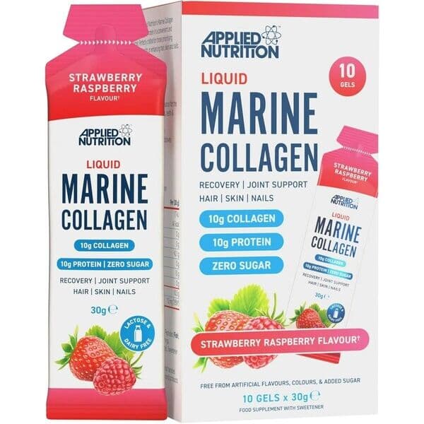 Liquid Marine Collagen, Strawberry Raspberry - 10 x 30g