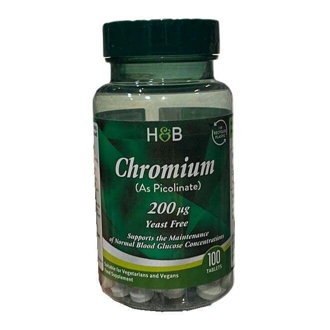 Chromium Picolinate, 200µg – 100 tabs
