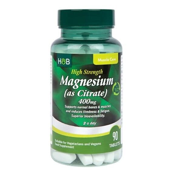 High Strength Magnesium (as Citrate), 400mg - 90 tablets