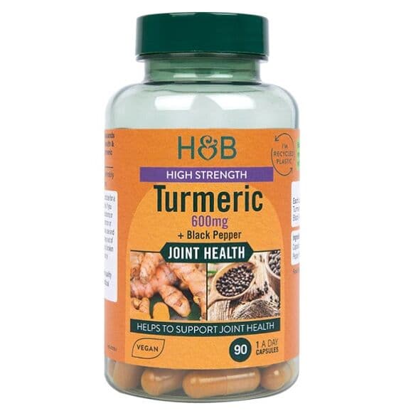 High Strength Turmeric with Black Pepper, 600mg - 90 capsules