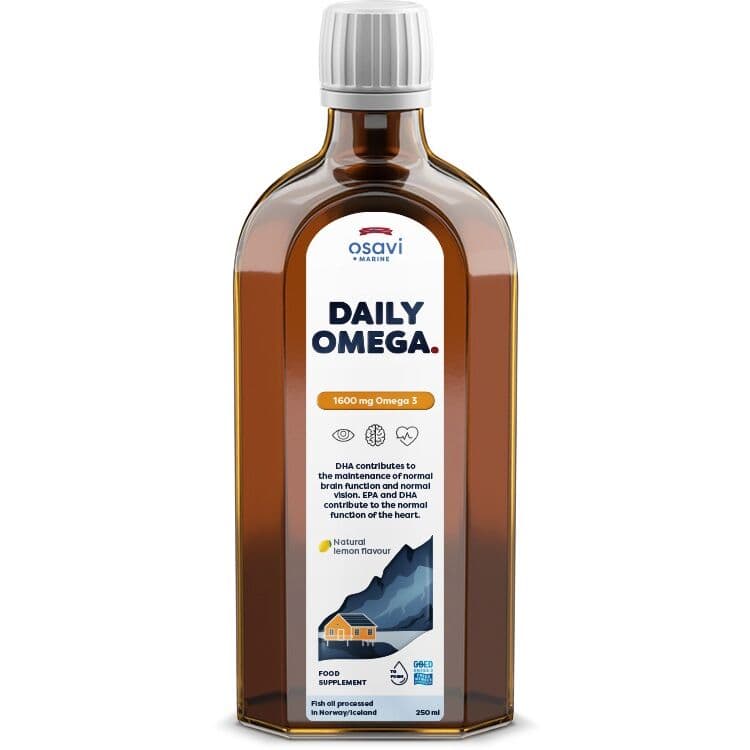 Daily Omega, 1600mg Omega 3 (Natural Lemon) - 250 ml.