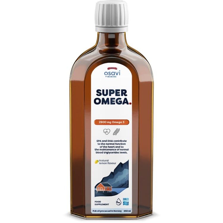 Super Omega, 2900mg Omega 3 (Lemon) - 250 ml.