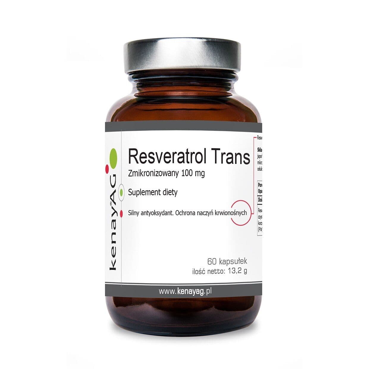 KENAY Resveratrol Trans Micronized, 100 mg (60 capsules)