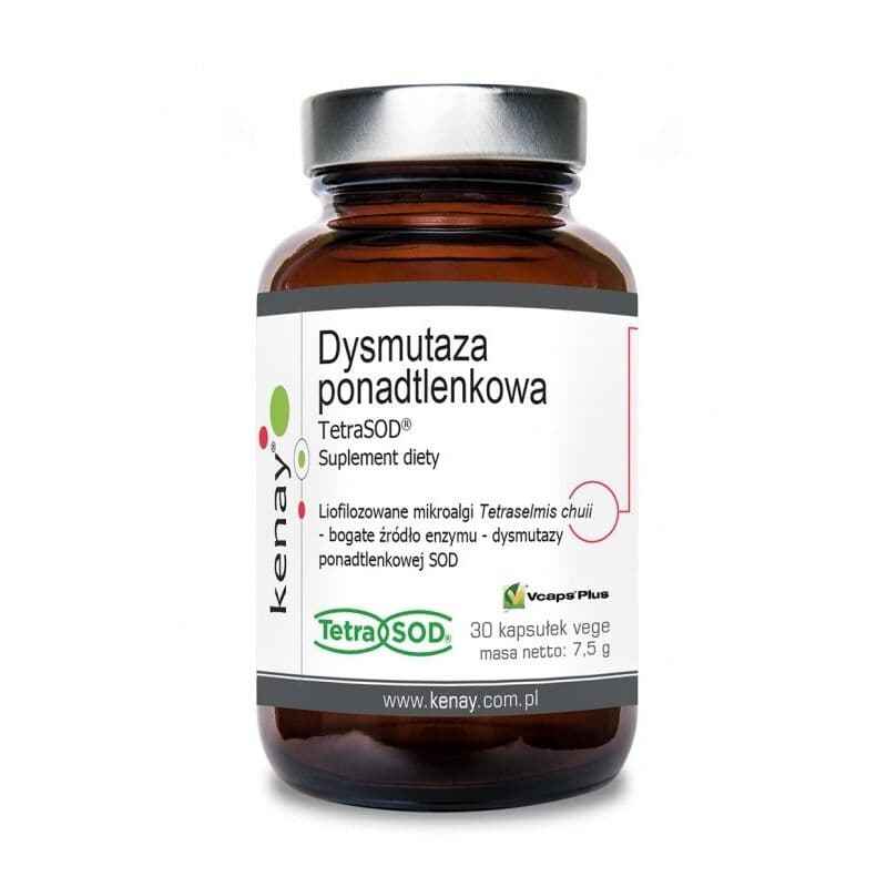 KENAY Superoxide dismutase TetraSOD, 750 IU (30 capsules)