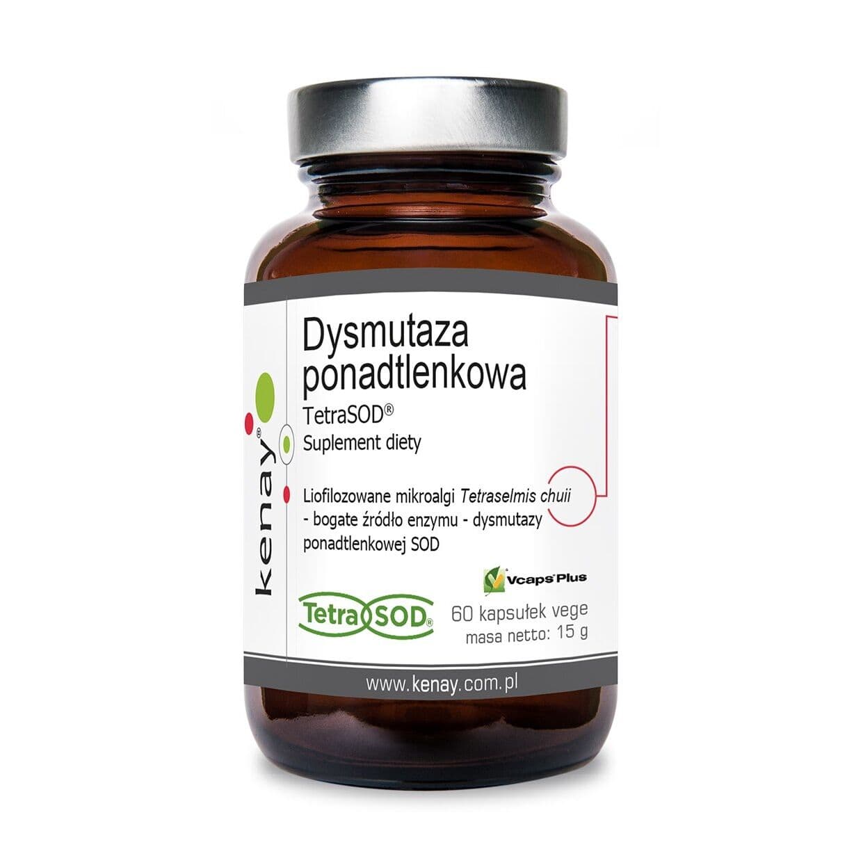 KENAY Superoxide dismutase TetraSOD, 750 IU (60 capsules)