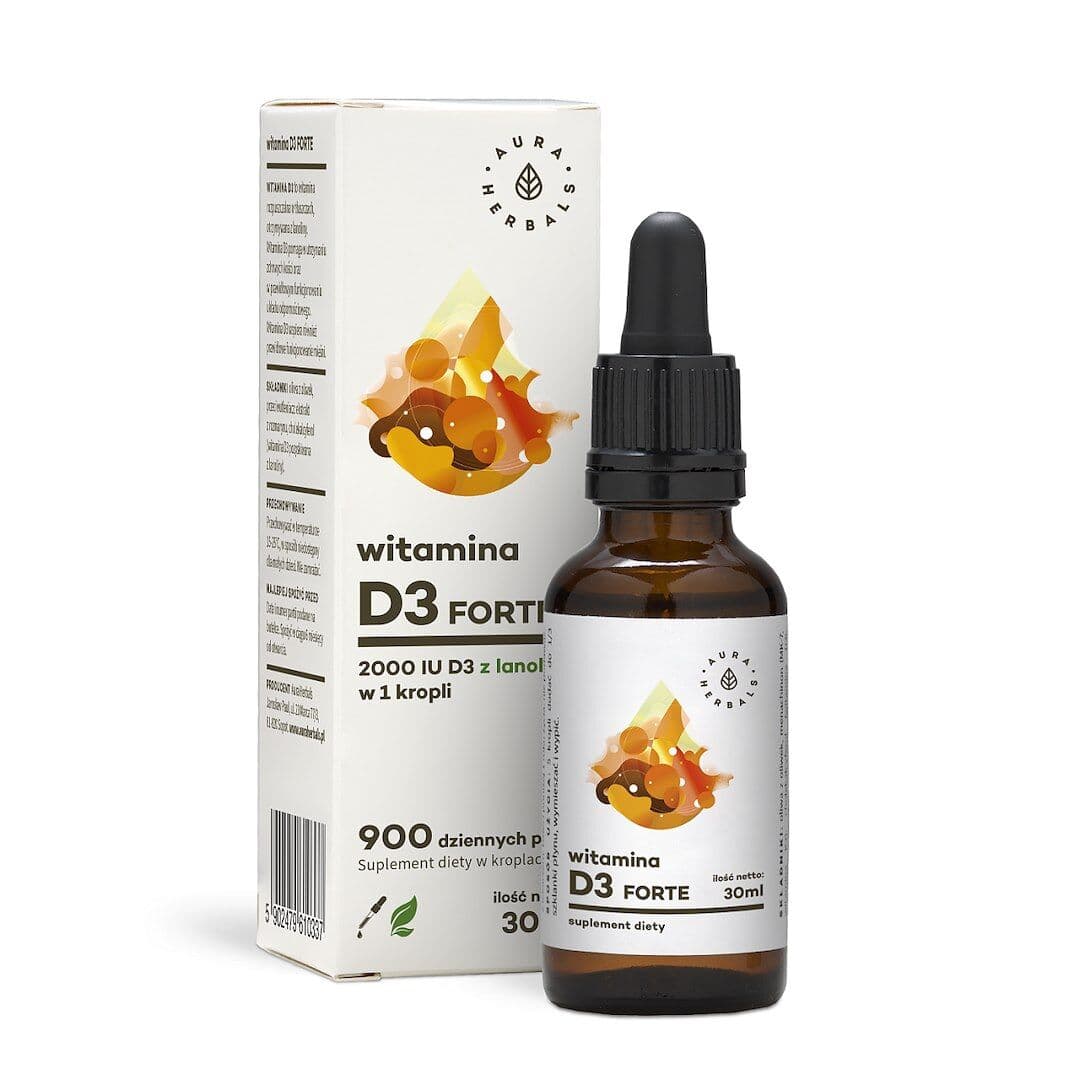 AURA HERBALS Vitamin D3, 2000 IU FORTE (30 ml)