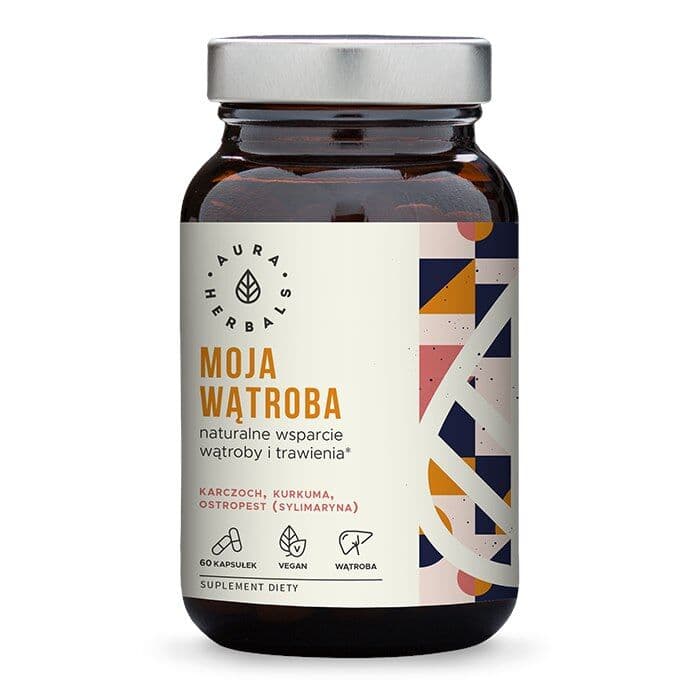AURA HERBALS Liver Support, Artichoke, Milk Thistle, Turmeric (60 cápsulas)