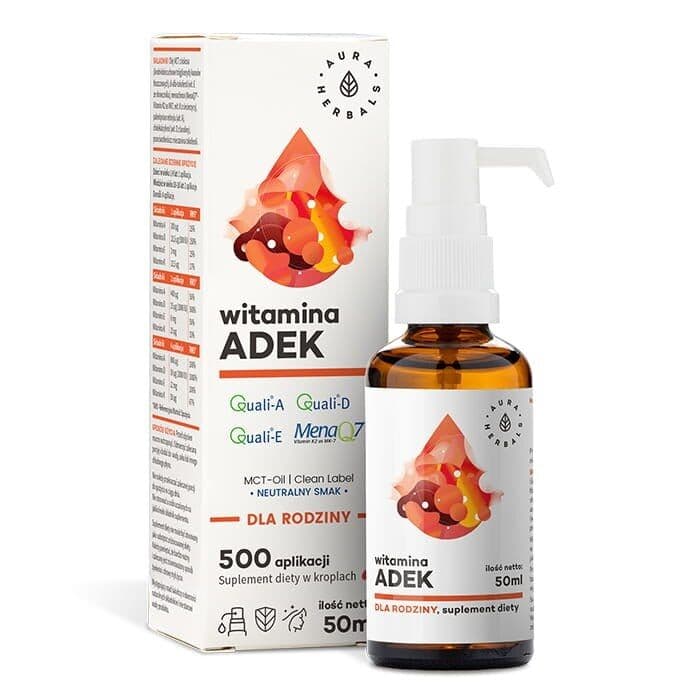 AURA HERBALS Vitamin ADEK for family, MCT-oil (50 ml)