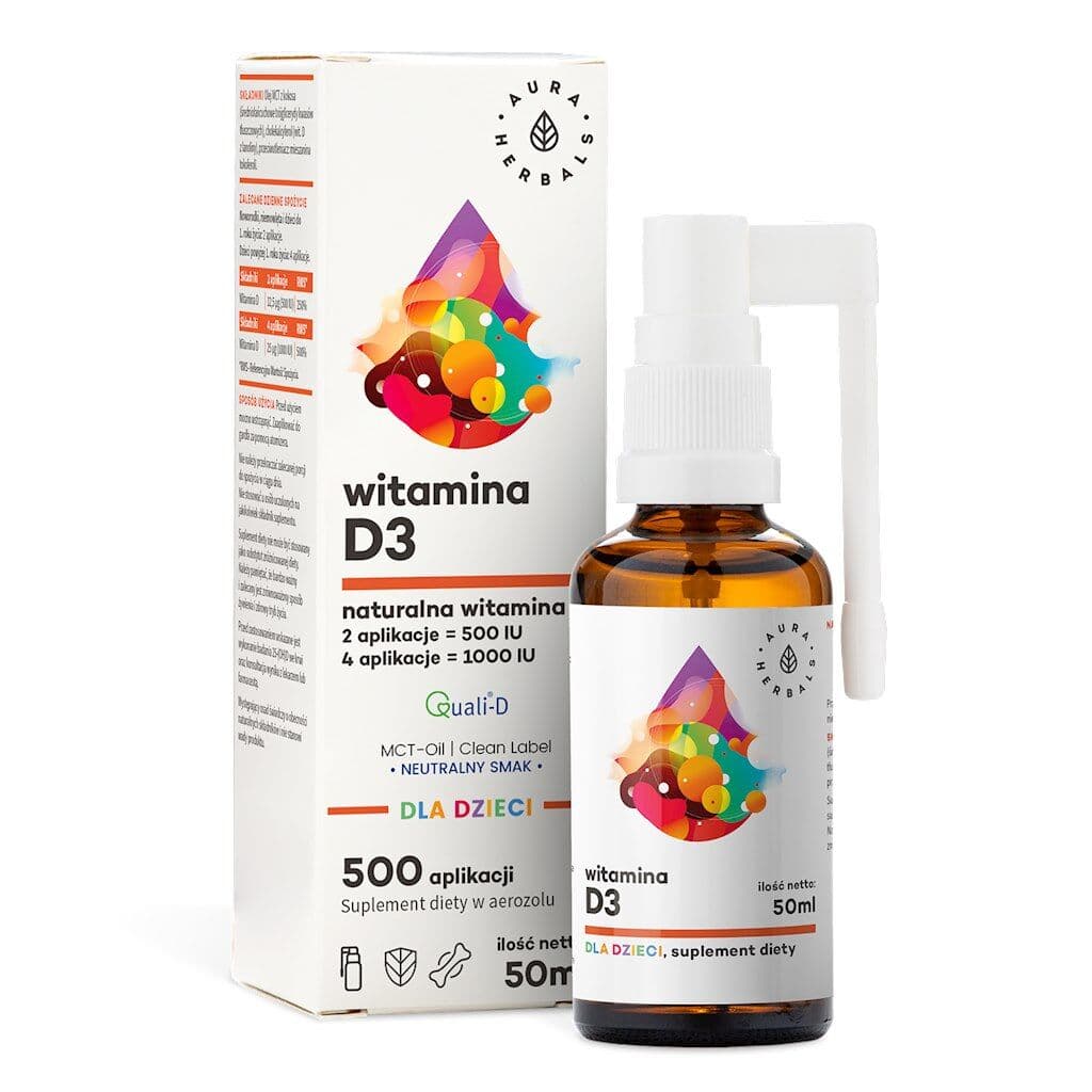 AURA HERBALS Vitamin D3 for children, MCT (50 ml)
