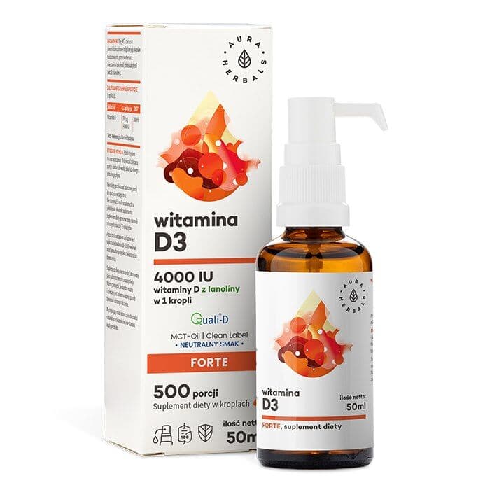 AURA HERBALS Vitamin D3, 4000 IU, MCT (50 ml)