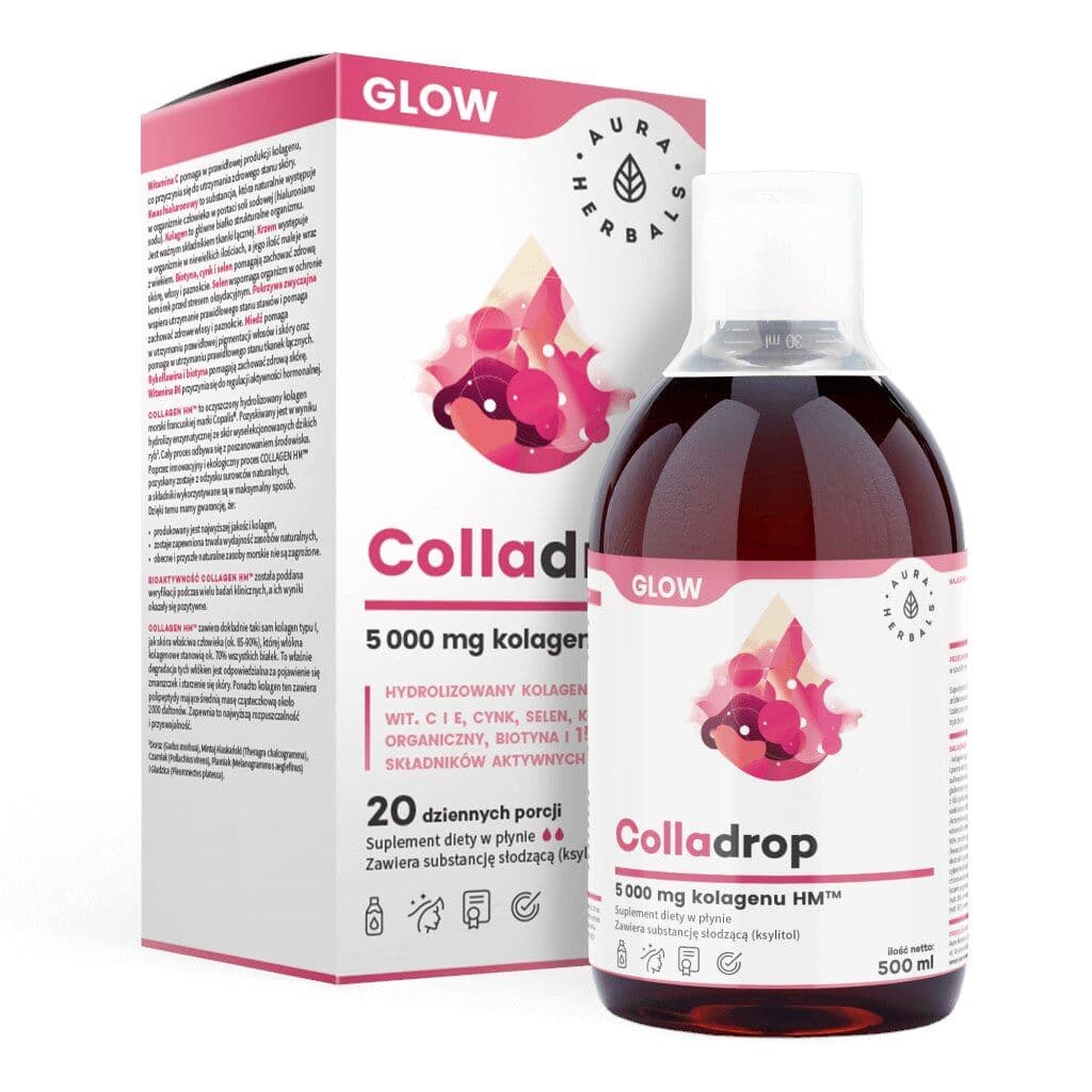 AURA HERBALS Colladrop Glow, marine collagen, 5000 mg (500 ml)