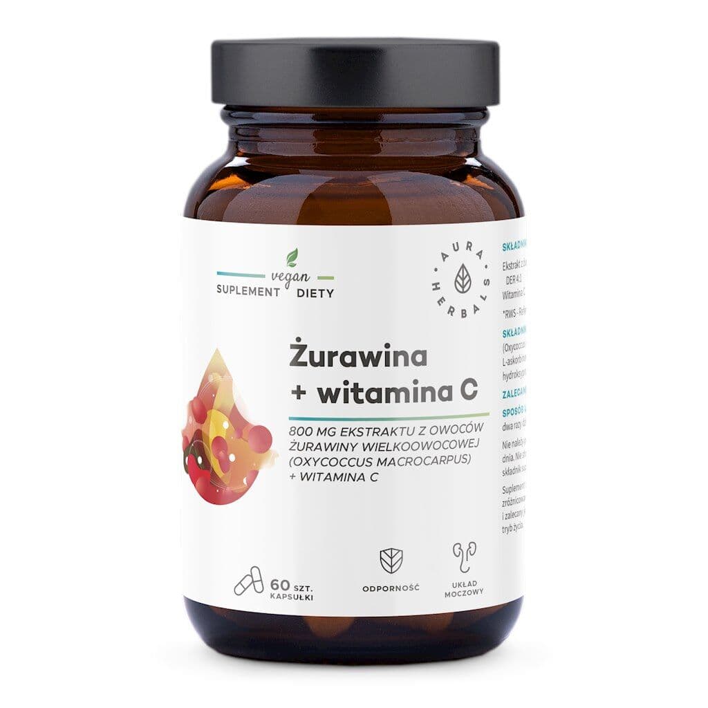 AURA HERBALS Cranberry + Vitamin C (60 capsules)