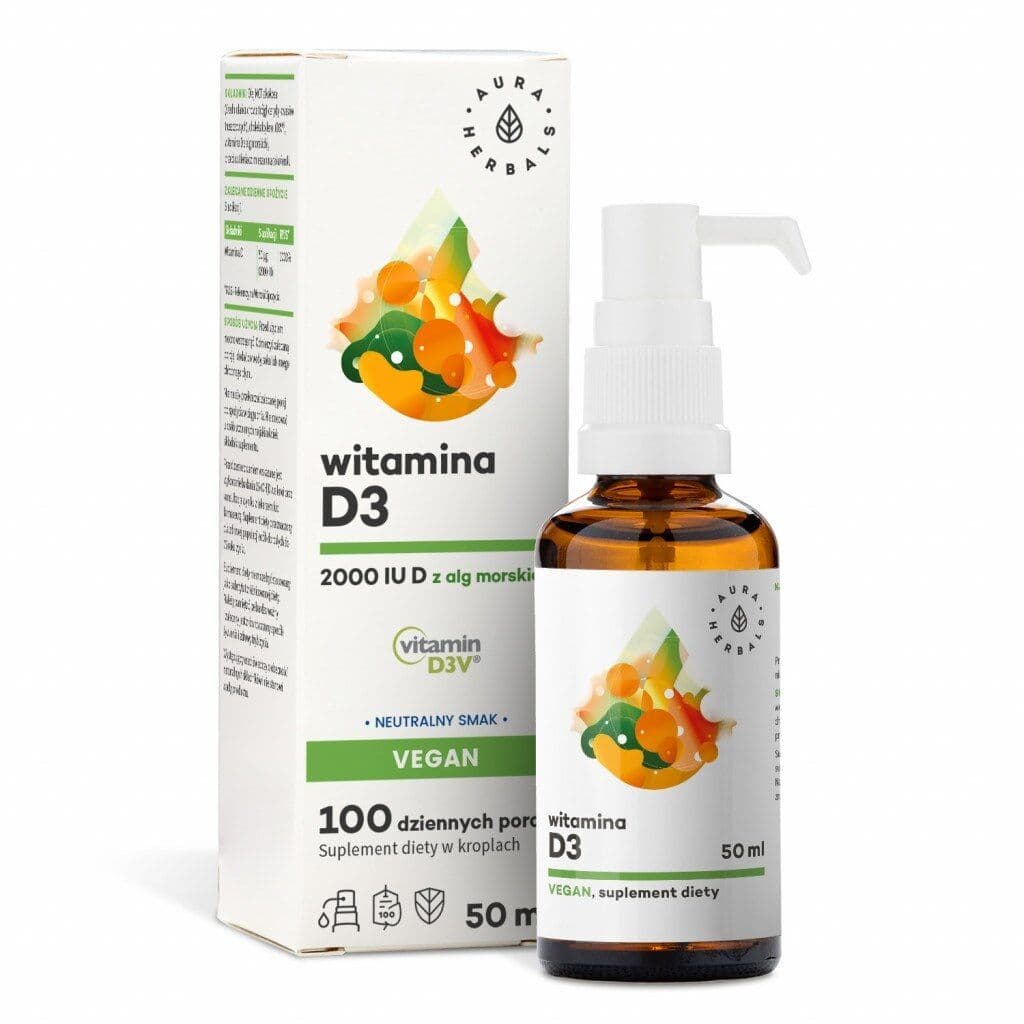 AURA HERBALS Vitamin D3 2000 IU Vegan (50 ml)