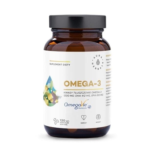 AURA HERBALS Omega-3 1200 mg (120 capsules.)
