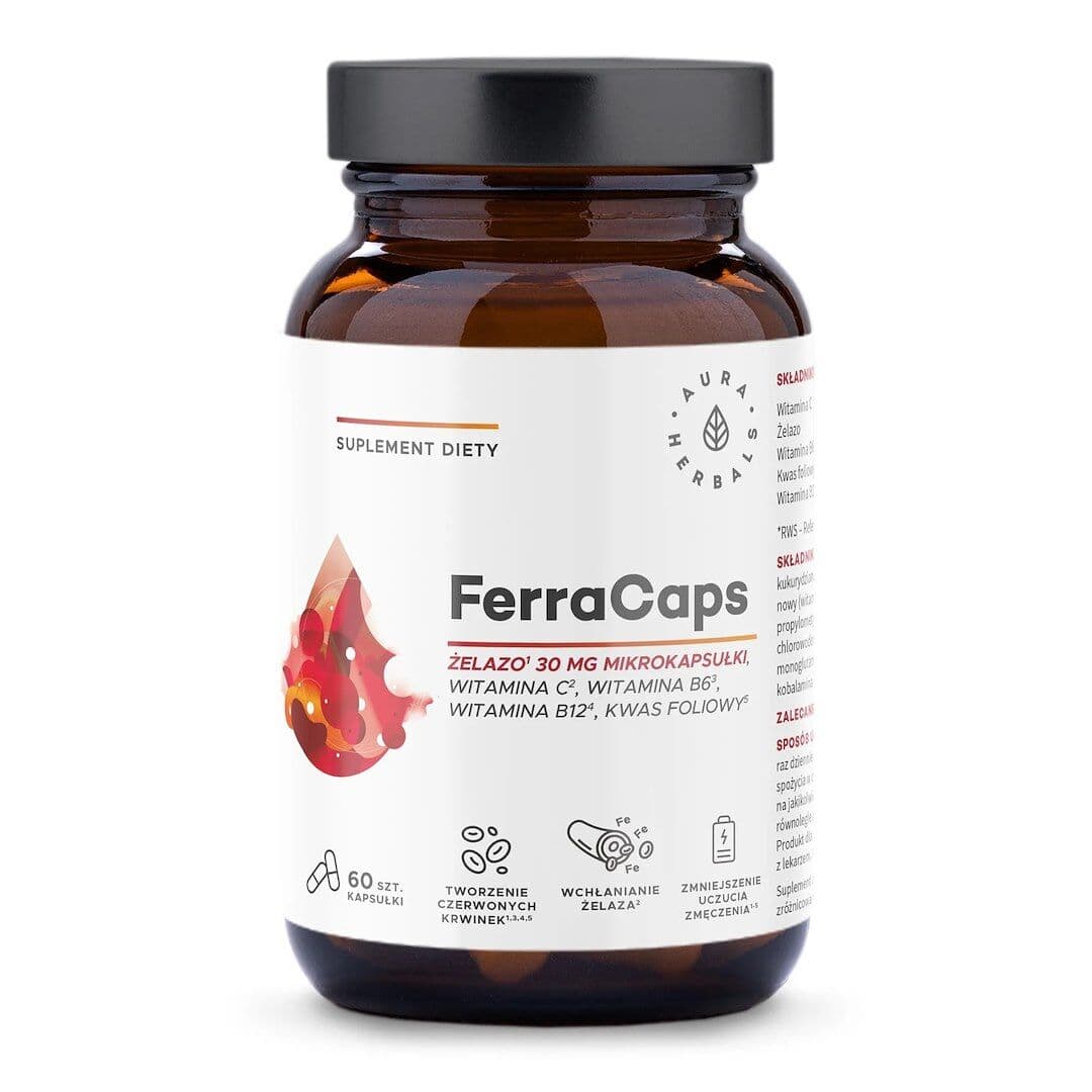 AURA HERBALS FerraCaps Iron (60 capsules)