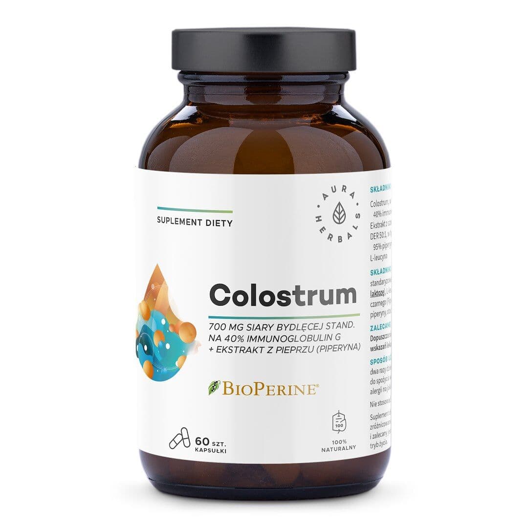 AURA HERBALS Colostrum, 700 mg + BioPerine (60 capsules)