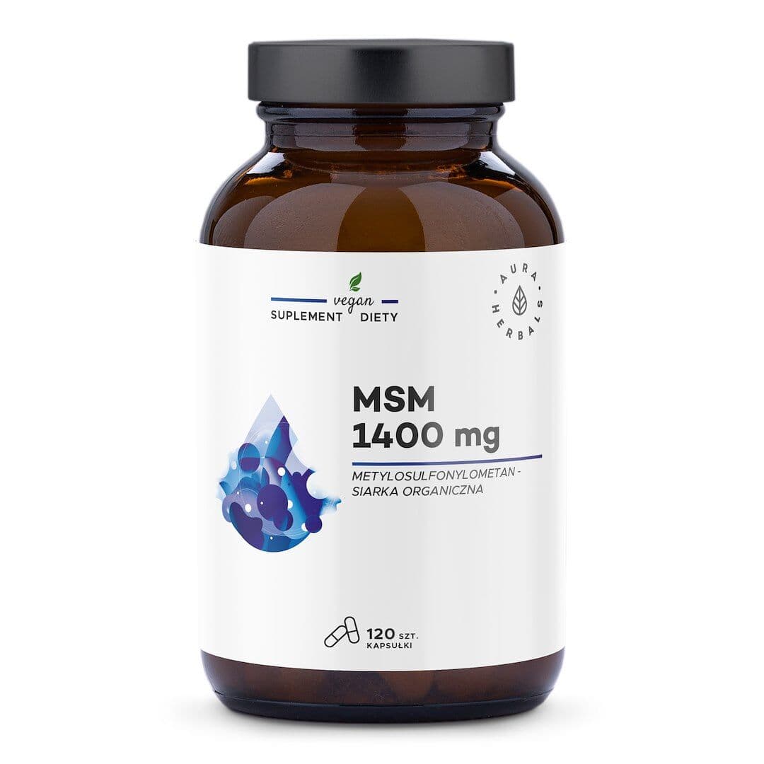 AURA HERBALS MSM 1400 mg, organic sulphur (120 capsules)