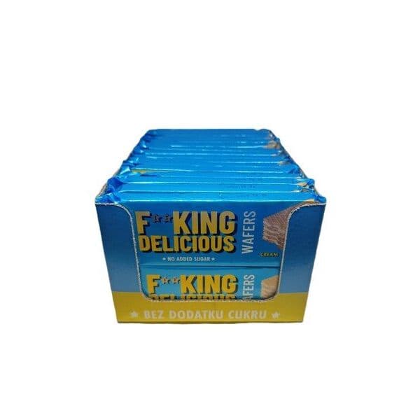 Fitking Delicious Wafers, Cream - 32 x 80g
