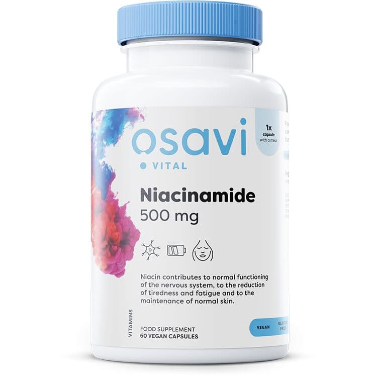 Niacinamide, 500mg - 60 vegan capsules