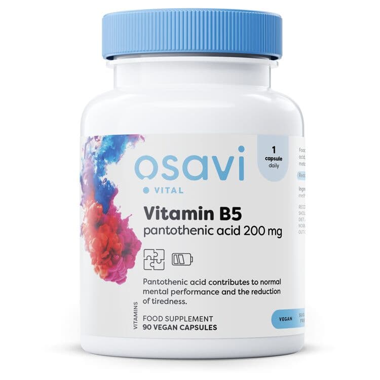 Vitamin B5 Pantothenic Acid, 200mg - 90 capsule vegane