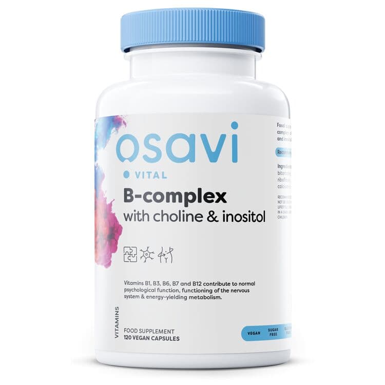 B-Complex with Choline & Inositol – 120 vegan capsules