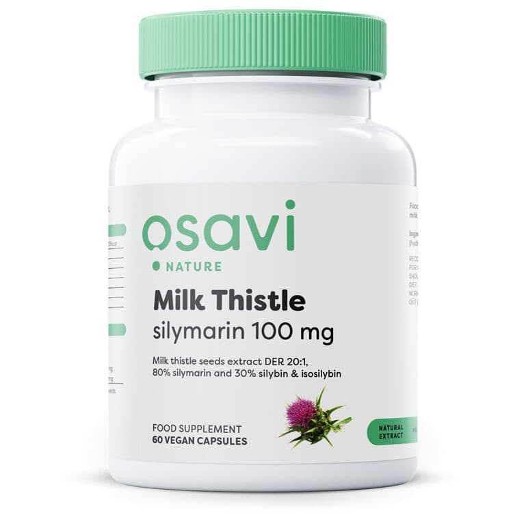 Milk Thistle, Silymarin 100mg - 60 vegan capsules