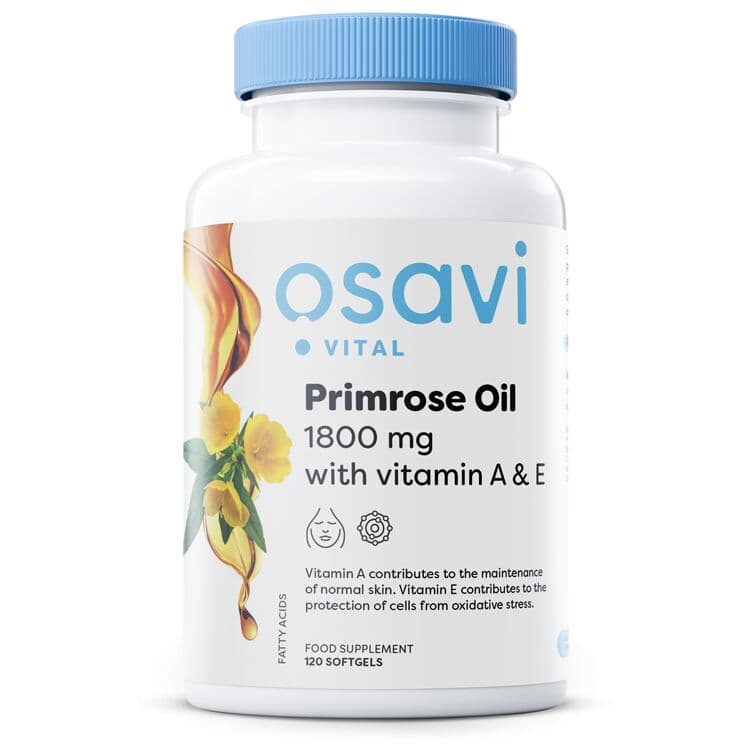 Primrose Oil with Vitamin A & E, 1800mg - 120 softgel