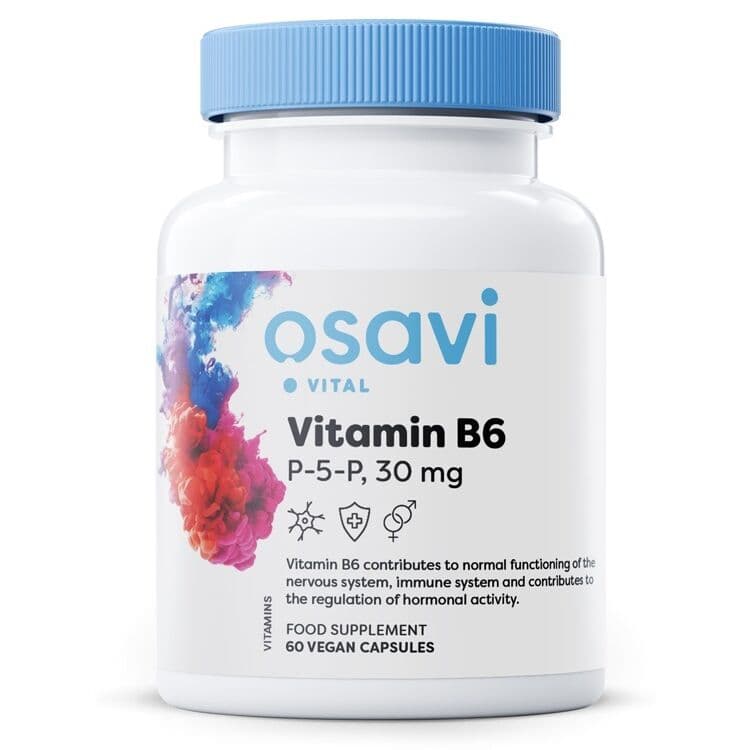 Vitamin B6 - P-5-P, 30mg - 60 capsule vegane