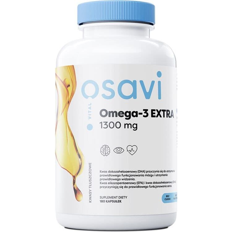 OSAVI Omega-3 Extra, 650 mg – lemon flavor (180 capsules)