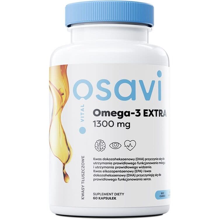 OSAVI Omega-3 Extra, 650 mg – lemon flavor (60 capsules)