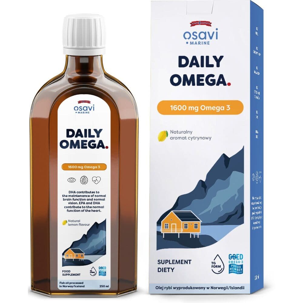 OSAVI Daily Omega 1600 mg, natural lemon flavour (250 ml)